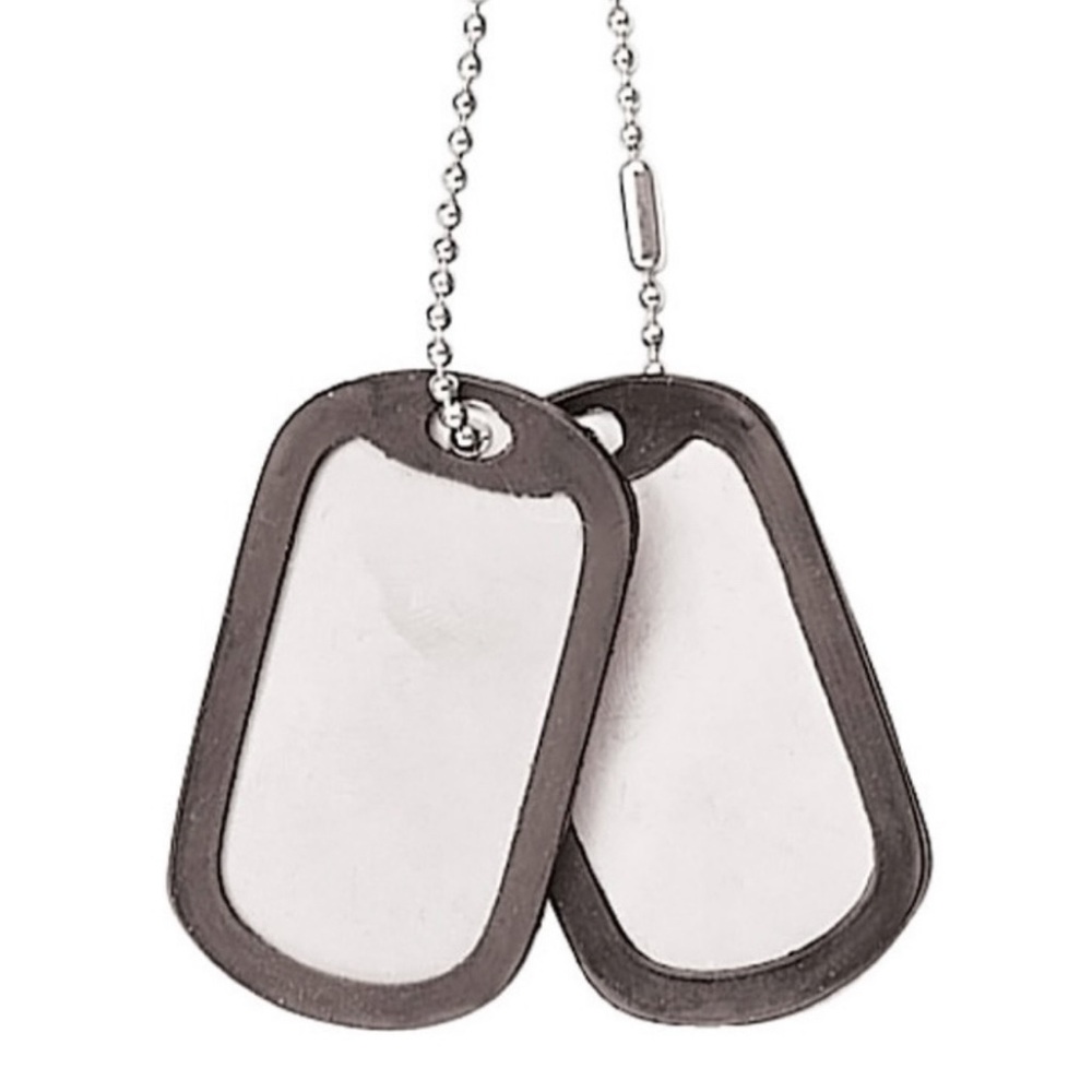 💞 New Pack of 10 Black Silicone Military Dog Tag Silencers